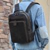 Outdoor Travel Backpack, Men's Backpack Genuine Leather Men's Bag Business Casual Crazy Horse Leather Backpack