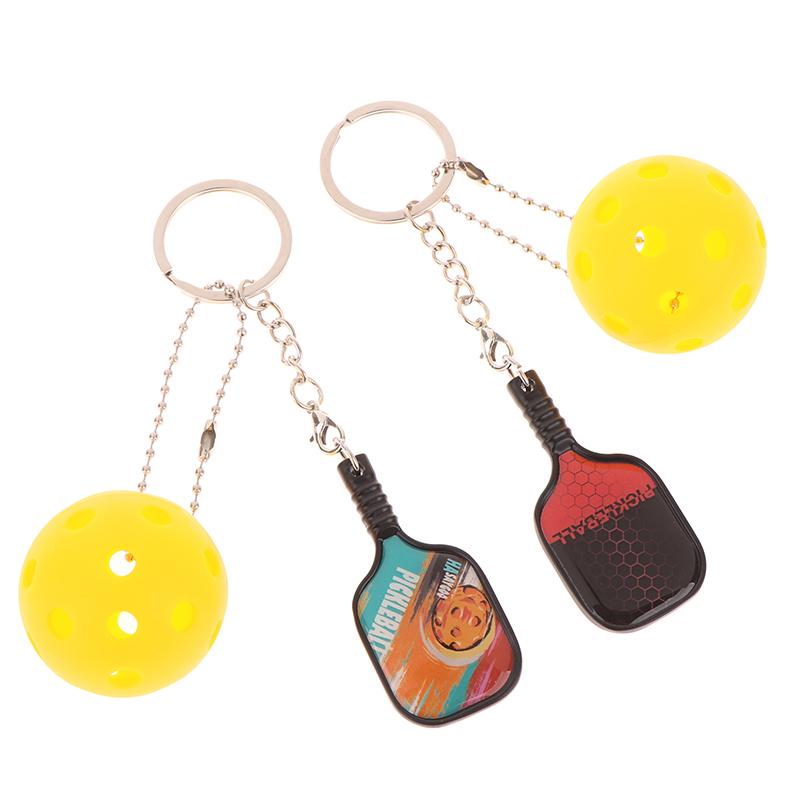 Pickleball Key Holder Car Key Chain Pendant Pickleball Keyring For Party Hoilday Handbag Wallets Birthday Gifts Accessories