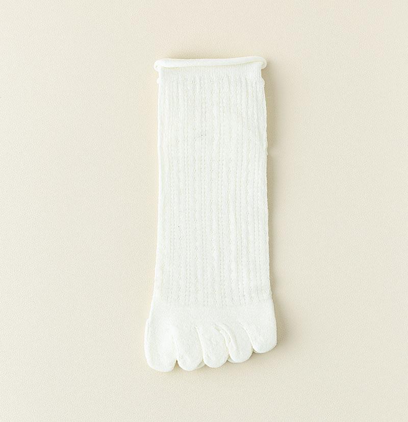 INS Summer Thin Five Finger Socks For Women Breathable Hollow Mesh Ankle Socks Solid Color Cotton Socks Female Split Toe Socks
