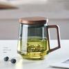 thickening Heat-resistant glass tea cup Transparent Grey Built in filter Tea set and water cup High quality home office Supplies
