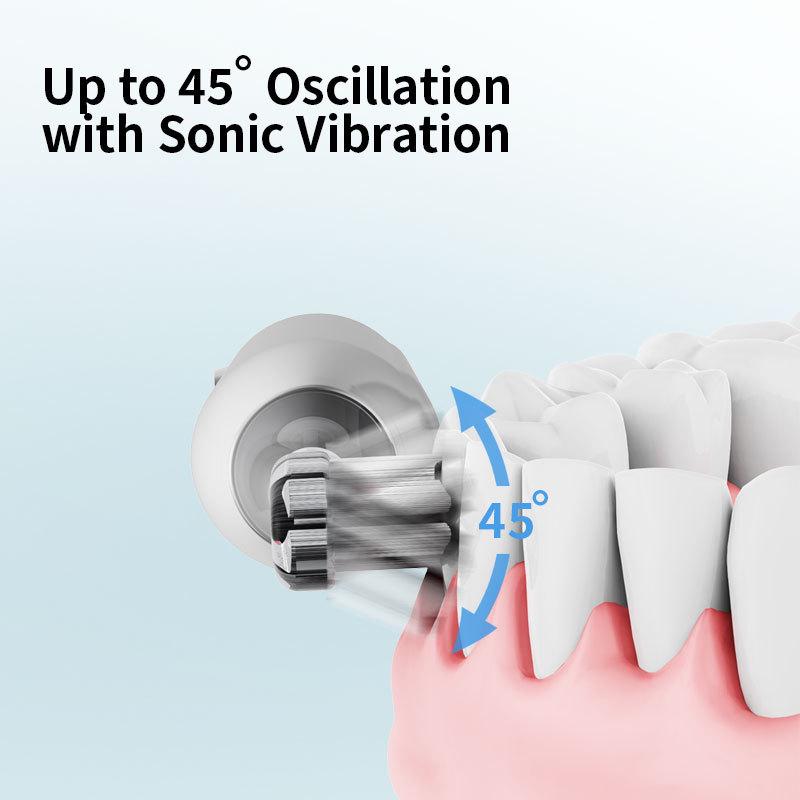 Electric Toothbrush for Adults with Soft Bristles, Intelligent Charging, and Sweep-Vibration Technology – Ideal Couple Gift