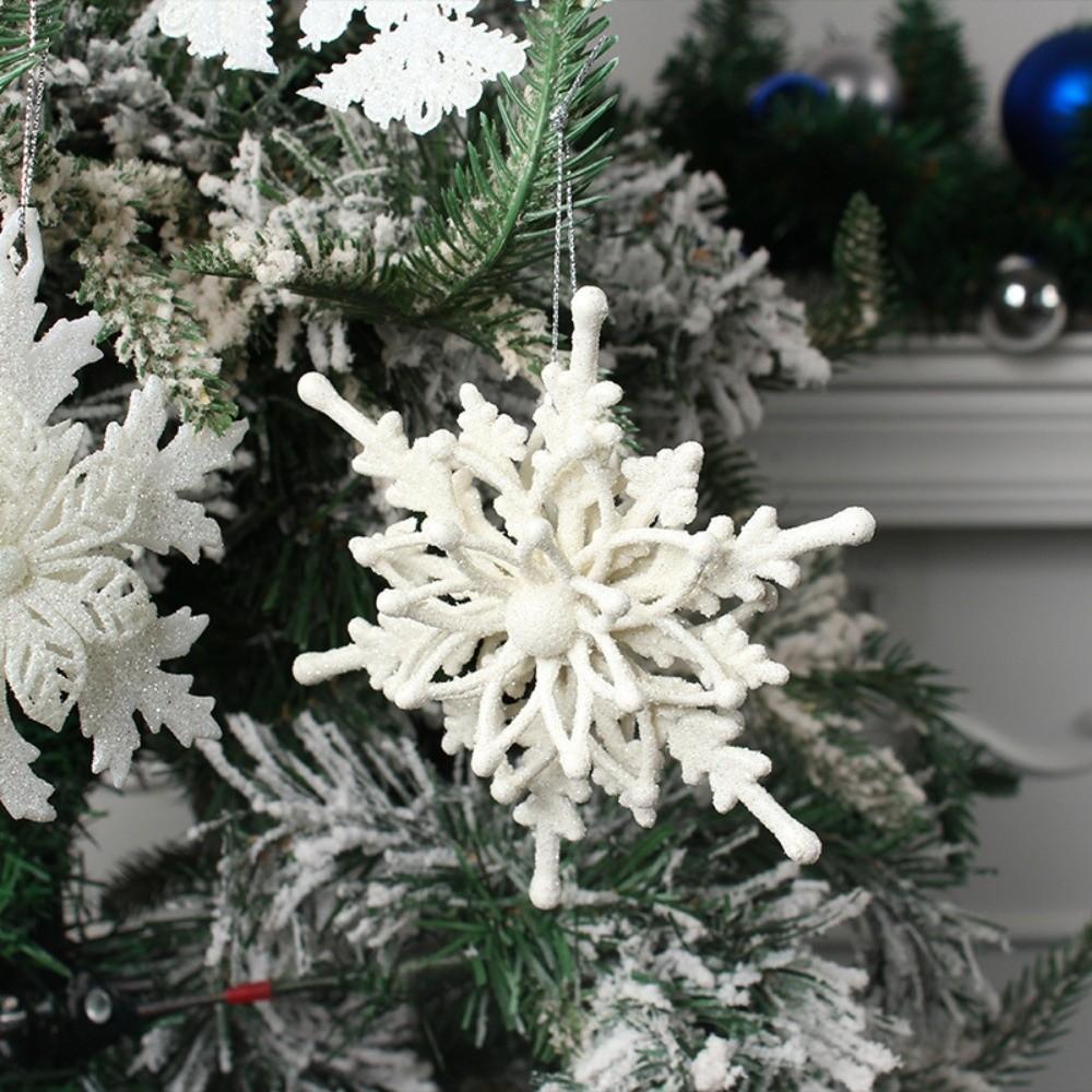 Acrylic 3D Snowflake Decoration Ice White Snowflake Tree Decoration  Christmas Tree