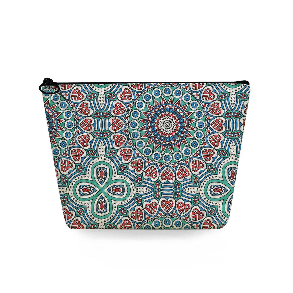 Women Flower Print Cosmetic Bag Toiletries Organize Travel Storage Case 6741 KTB