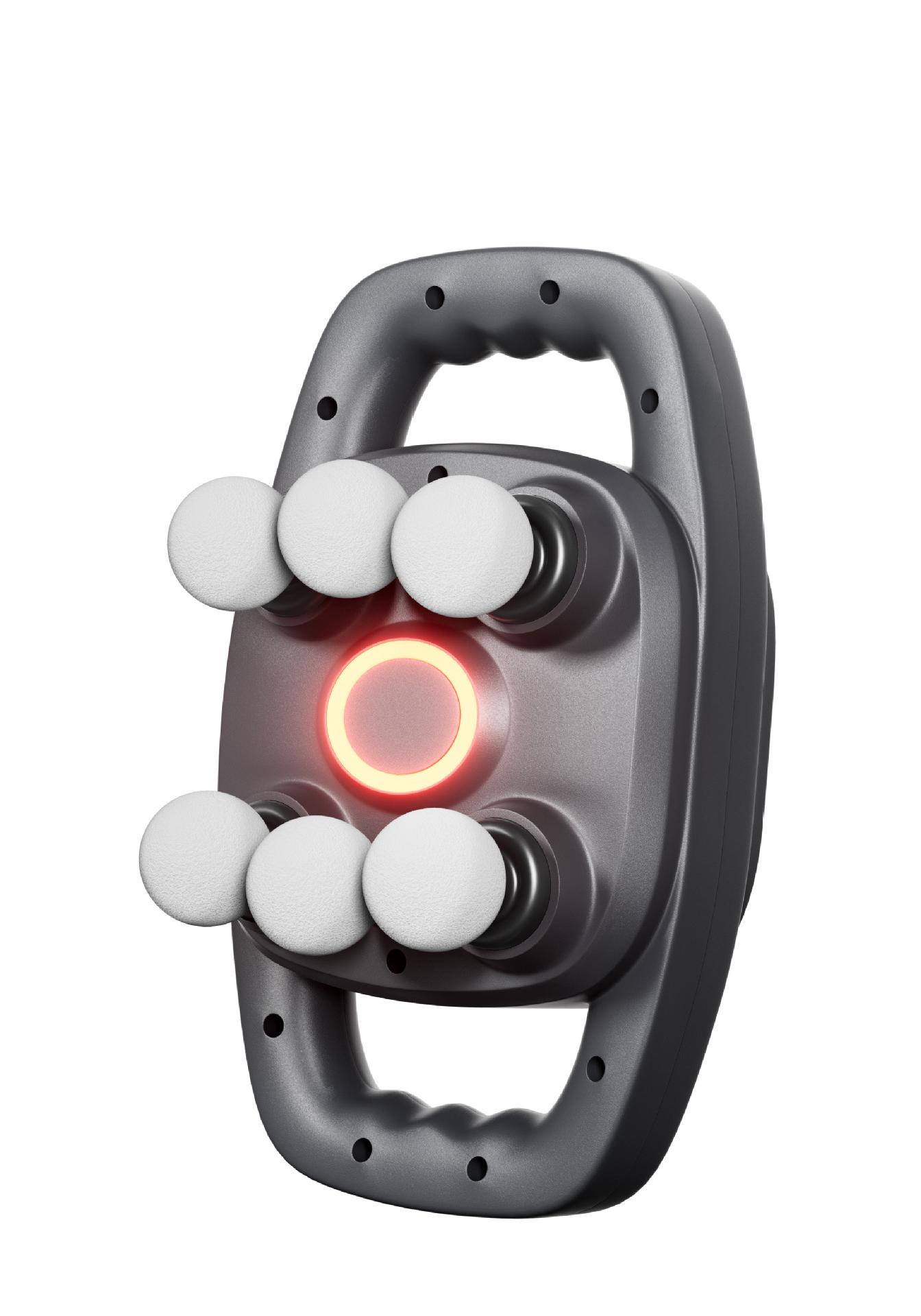 Six-Head LCD Smart Fascia Gun: High-Frequency Variable Speed Muscle Massager
