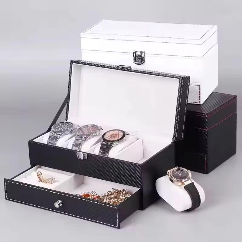 Leather Multi-Purpose Home Storage Box Small Objects Organizer Watch Case Glasses Storage Gift Box