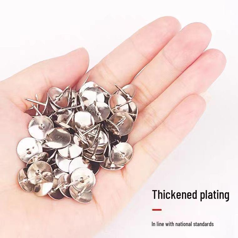 Nickel-Plated Round Head Pushpin Tacks for Cork and Blackboard Decorations Gold Thumbtacks