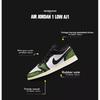 Air Jordan 1 Low SE GS Wear-Away - Electric Green Kids Sneakers White Black Sail DO8244-003