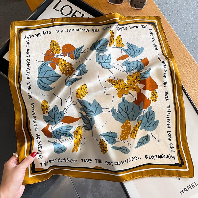 100% Silk Scarf Bandana Women Square Scarves Wrap Kerchief Mulberry Spring Fashion Luxury High Quality Headband Hijab Shawls
