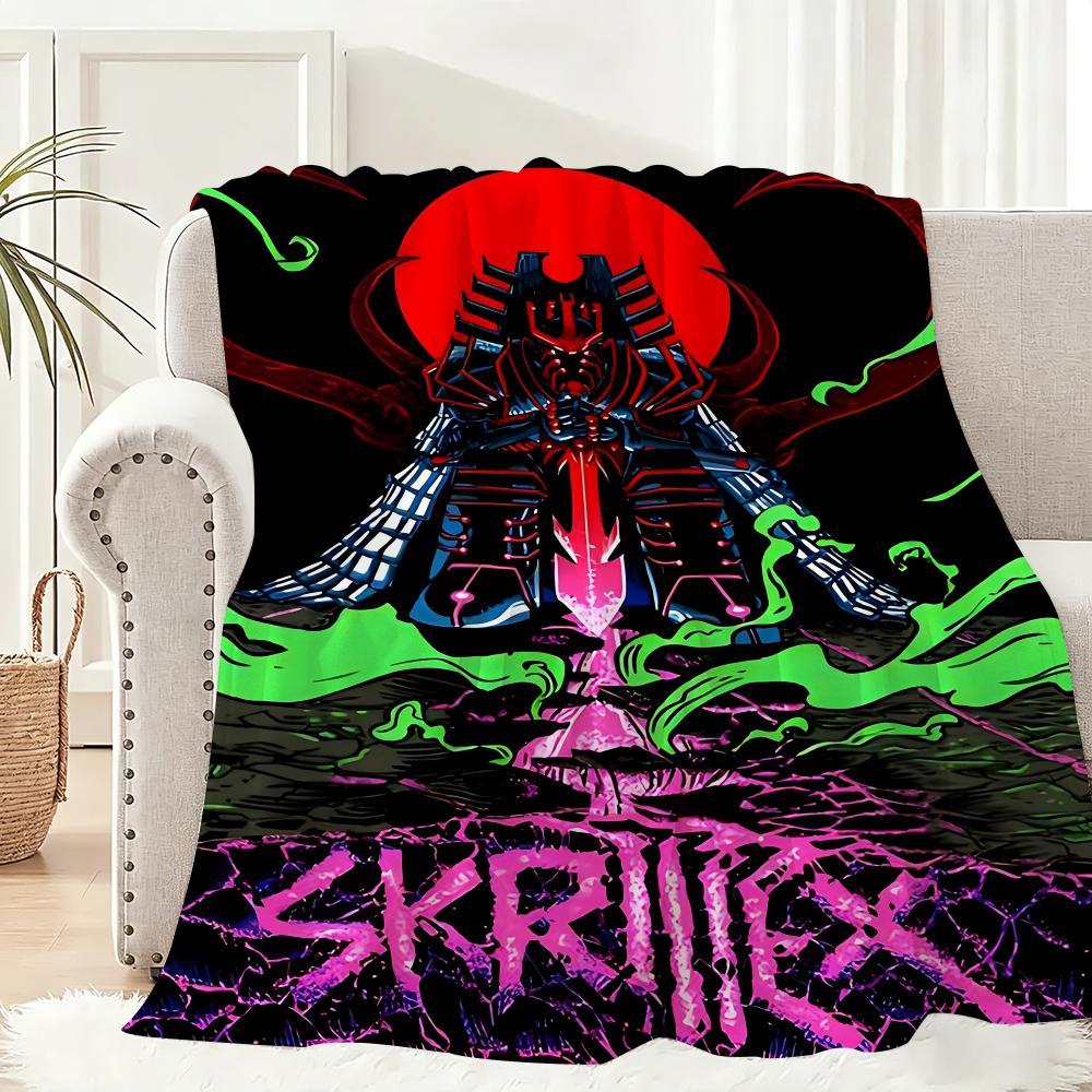 Singer Skrillex Throw Lightweight 240g Flannel Blanket Soft Skin-friendly for Summer Cooling