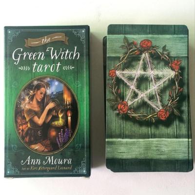 Baralho de Tarot Cartas de Oráculo Adivinhação Misteriosa Bruxa Verde Jogo de Tabuleiro Carta