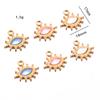 Wholesale 5pcs/lot Colorful Rhinestone Eyes Charms Stainless Steel Pendant For DIY Necklaces Earrings Jewelry Making Accessories