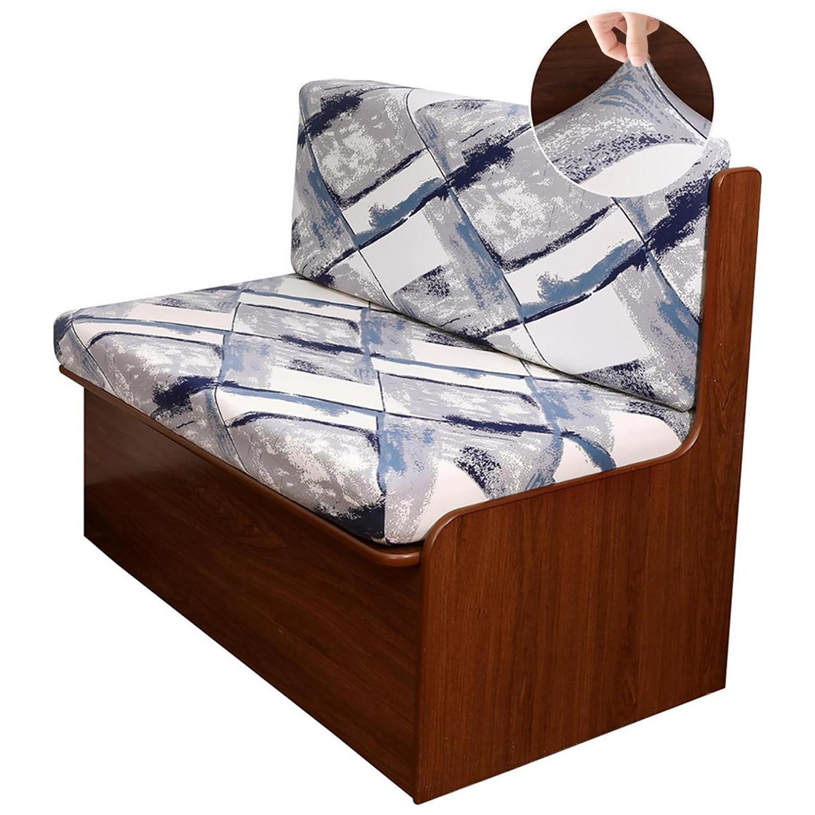 

RV Dinette Cushion Covers Stretchable RV Dinette Seat Covers Washable Camper Cushion Slipcovers Elastic RV Couch Covers