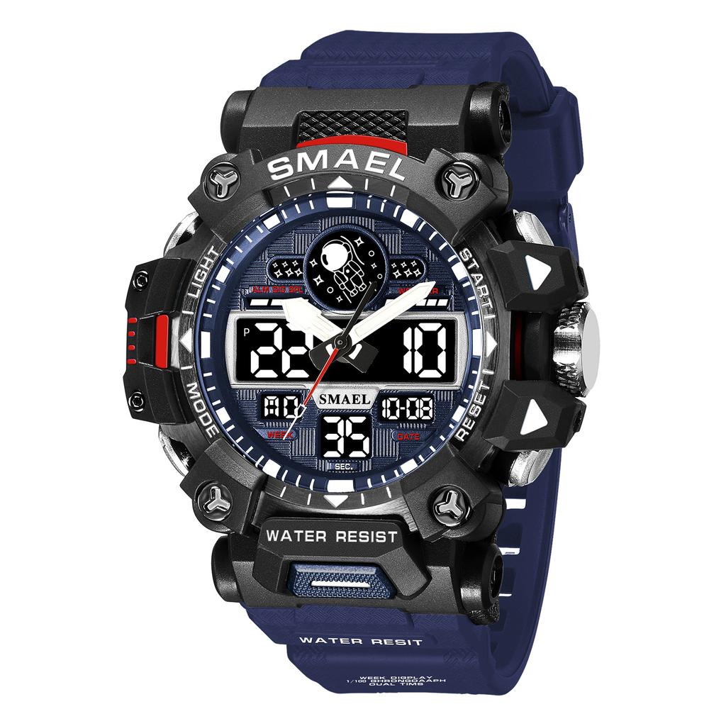 SMAEL 8072 Orologio Da Polso Uomo Militare Digitale - Impermeabile 50m, Sportivo Tattico Con Retroilluminazione LED
