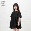 JNBY Girls' Linen Mid-Length Half-Sleeve Dress