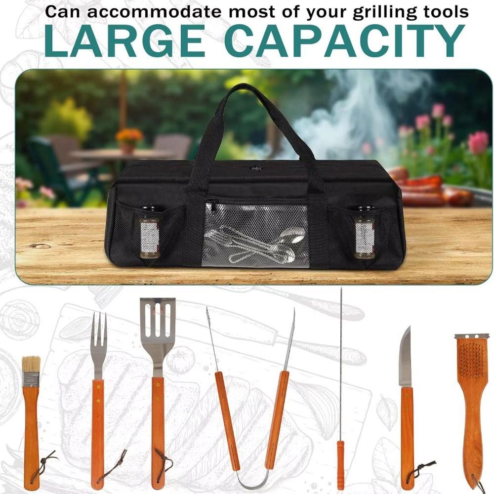 Large Capacity Grill Tool Storage Bag BBQ Tool Storage Bag BBQ Accessories Storage
