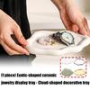 2PCS Artistic Ceramic Trays with Cloud Shape for Modern Home Enhancement and Photo Event Blending Seamlessly Anywhere