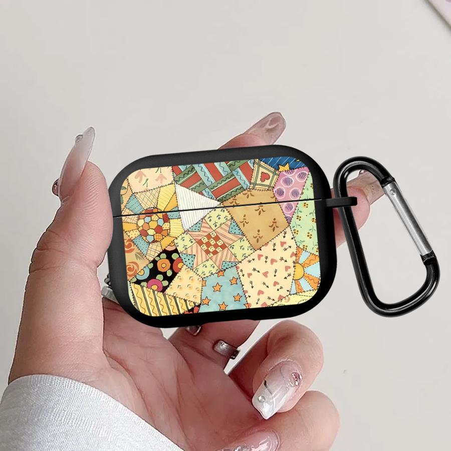 Colorful Patchwork Pattern Earphone Cases Cover Case For Airpods 3 Pro 4 Pro2 2 1 Pro3 Airpods 3