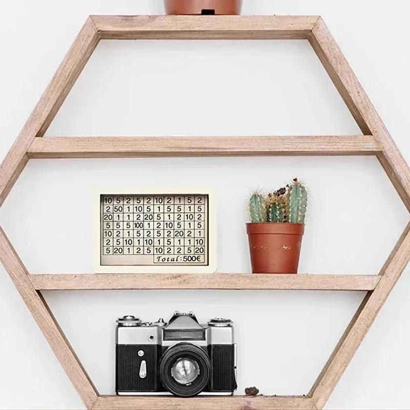 Sparbössa, Spargris, Träsparbössa, Återanvändbar sparbössa med sparmål och siffror att kryssa för hjälper till med sparvanan