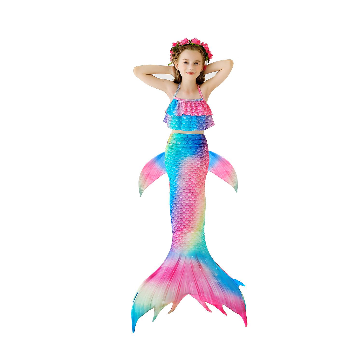 Vêtement Bain été Plage Maillot De Bain Sirène 3 Pièces Fille - Queue, Haut, Sous-vêtements - Taille 4-13 Ans - Plage/piscine Tenue Plage Enfant Vêtement Bain été Plage Maillot De Bain Sirène 3 Pièces Fille - Queue, Haut, Sous-vêtements - Taille 4-13 Ans - Plage/piscine Tenue Plage Enfant