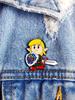 Cartoon Animal Brooch Buckle English Sentence Personality Letter Shape Paint Badge