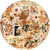 10/30/50pcs Retro Dried Flower Leaf Stickers Transparent Aesthetic Decals DIY Guitar Notebook Phone Case Waterproof Sticker
