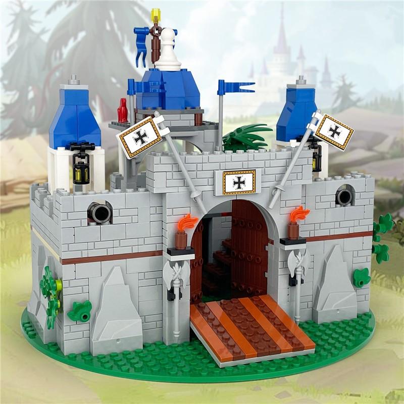 Medieval Knight's Castle Modular Buildings Creative Construction Castle Building Blocks Sets Bricks Toys Room Decor Gifts