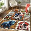 Farm Animal Frames Pattern Rug Floor Mat for Living Room or Bedroom Soft and Comfortable Carpet a Gift for Birthday and Holiday.