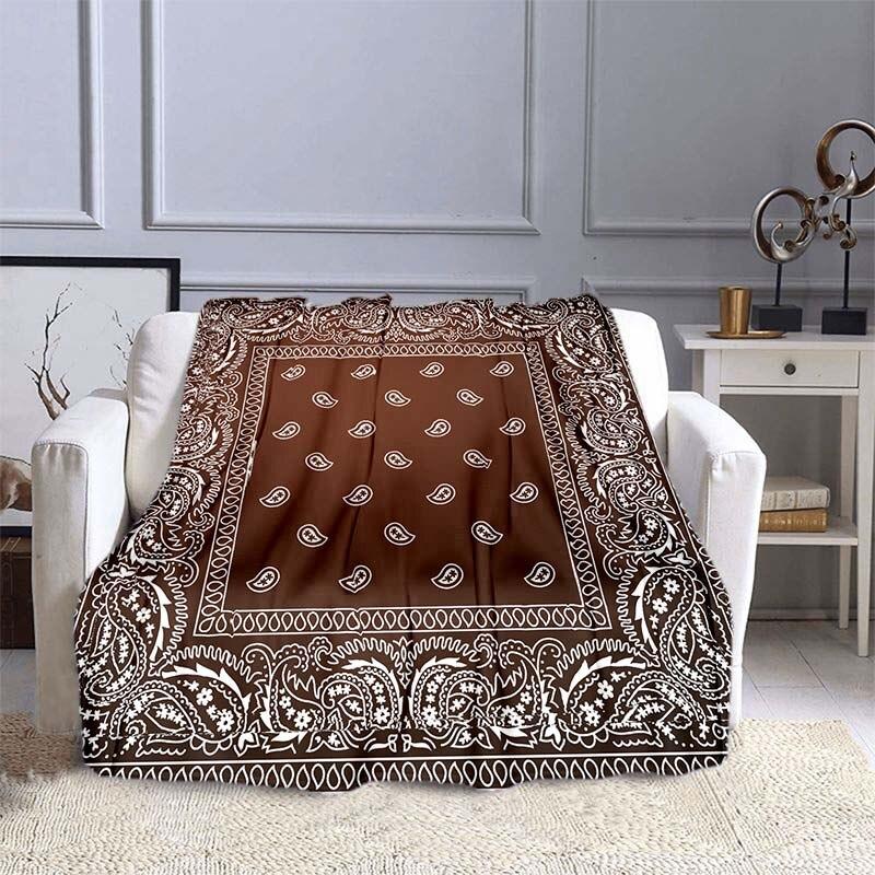 Boho Bandana vzor v bohémském stylu Deky na pohovku do postele Super měkká hřejivá přikrývka Potah flanelová přikrývka Flanelová přikrývka