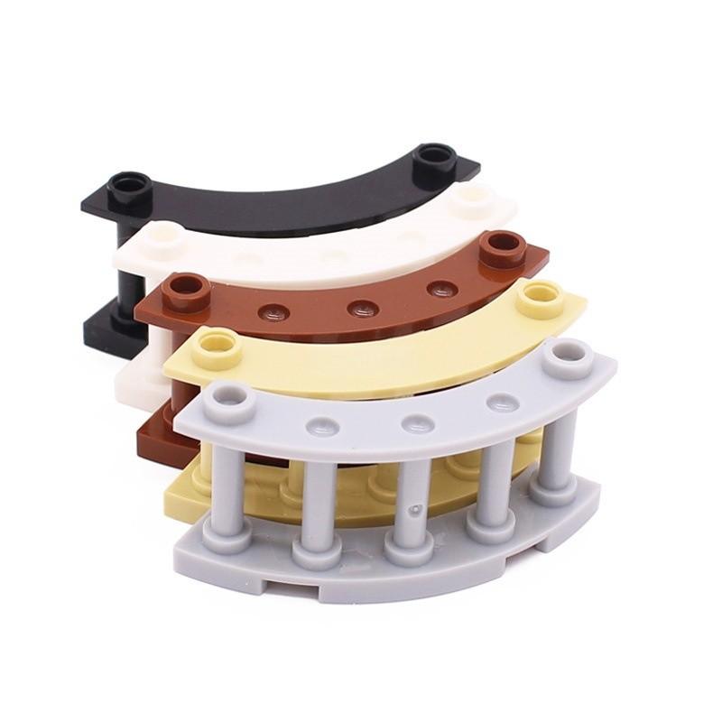 10PCS 30056 Fence 4x4x2 Quarter Round Spindled With 2 Studs MOC Part Building Blocks DIY Accessories Brick Toys For Children