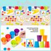 Color Classification Cup Overlapping Game Children Puzzle Toy For Kids Fine Motor Skills Development