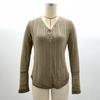 Women Autumn Tops Long Sleeve V-Neck Knitting Tops Solid Color Ribbed Casual Knitting Shirt Daily Wear