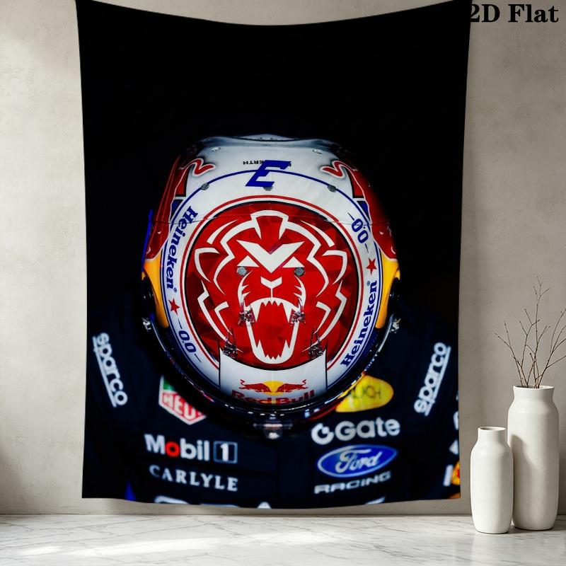 Max Verstappen Wall Tapestry Aesthetic Wall Hanging Printed Fabric Blanket Decorative Tapestries for Bedroom Living Room Home Decor