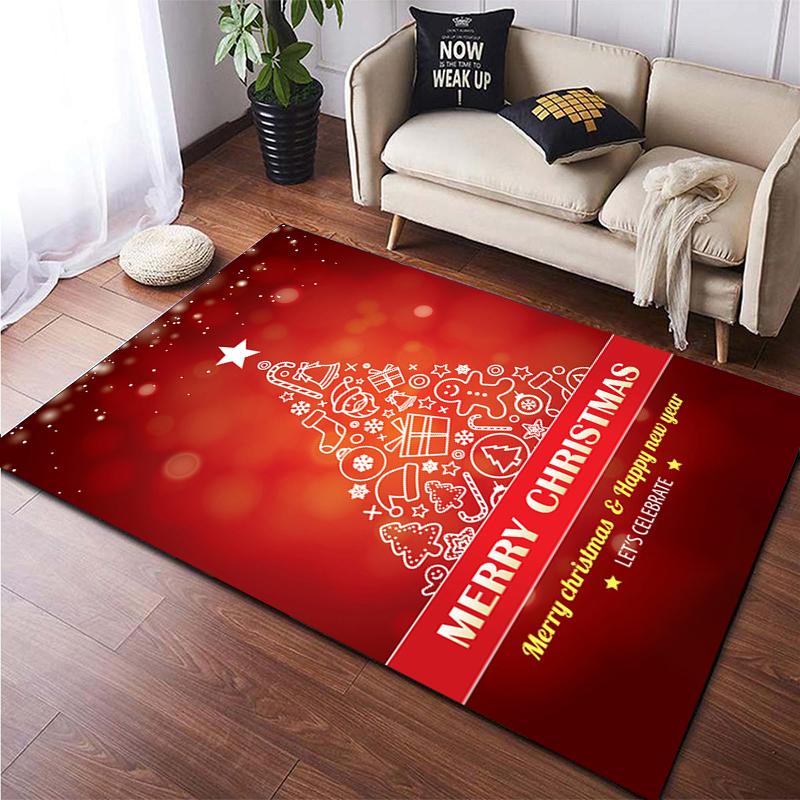 Christmas HD Printed Area Large Rug ,Carpet for Living Room Bedroom Sofa Decoration, Non-slip Floor Mats Dropshipping Alfombras