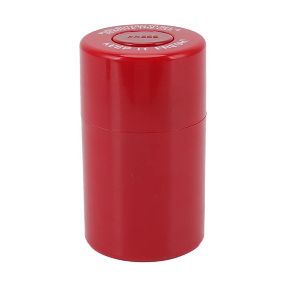 Round Airtight Stash Jar Compact Vacuum Sealed Herb Storage Case Moisture Resistant Plastic Smell Proof Container Tea Storage