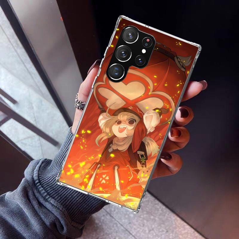 Genshin Impact Klee Phone Case For Samsung Galaxy S26 S25 Edge S24 S23 Ultra S22 Plus S21 S20 FE Soft TPU Back Cover Funda Galax