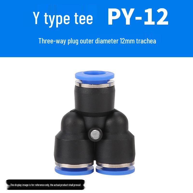 Pneumatic Reducing Y-Type Quick-Insert Plastic Air Hose Connector (PY-4-16)