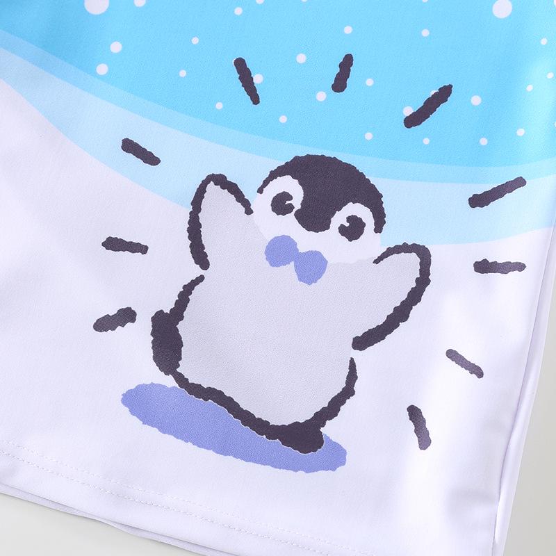 2026 Boys' Two-Piece Swimsuit, Ages 2-6, Cute Cartoon Design, Sun Protection, Quick Dry Swimwear.