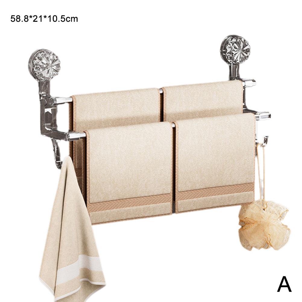 

Двойная вешалка для полотенец с присоской для домашнего хранения полотенец в ванной комнате с крючком для влажных и сухих полотенец для хранения в ванной комнате двойного назначения