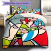 Asterix Bedding Quilt Set Quilt Cover Pillowcase Home Decoration Birthday Gift (1 * Duvet Cover + 2 * Pillowcase, Without Core)