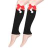 Christmas Fleece Trim Warm Leg Warmers Sweet Plush Balls Bows Knitted Boot Covers Festival Footless Socks for Women