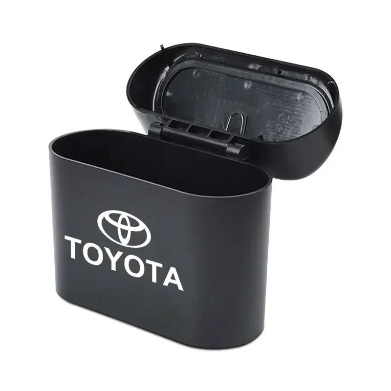 Car Trash Can Storage Box Vehicle Multifunctional Garbage Dust Case For Toyota TRD Corolla Auris Yaris Rav4 CHR Camry40 prius