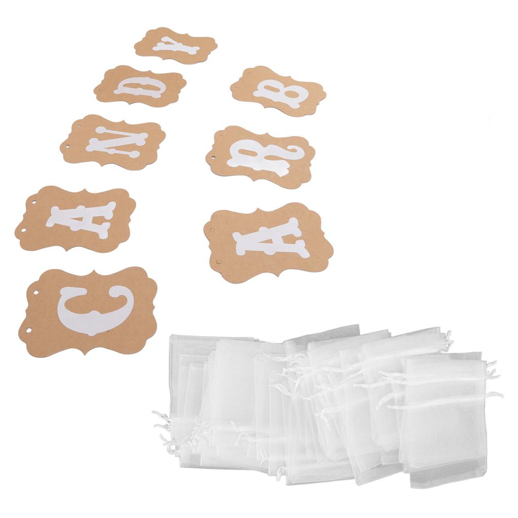 Dessert Buffet Decoration Clear Printing Paper Banners Graduation Candy Bar Decor for Entrance