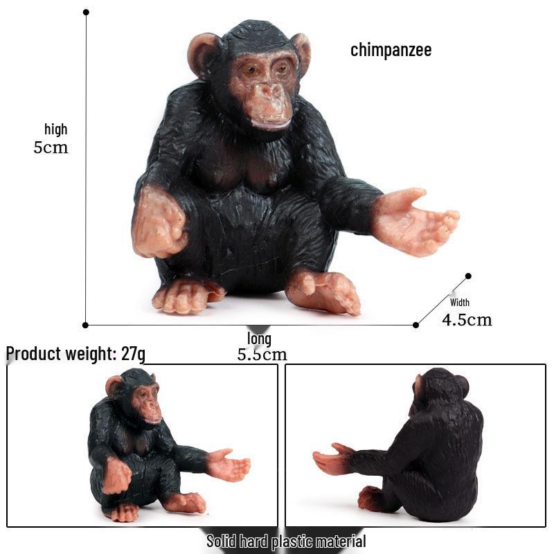 Children's Cognitive Simulation Primate Model: Gorilla & Golden Snub-nosed Monkey Wildlife Toy