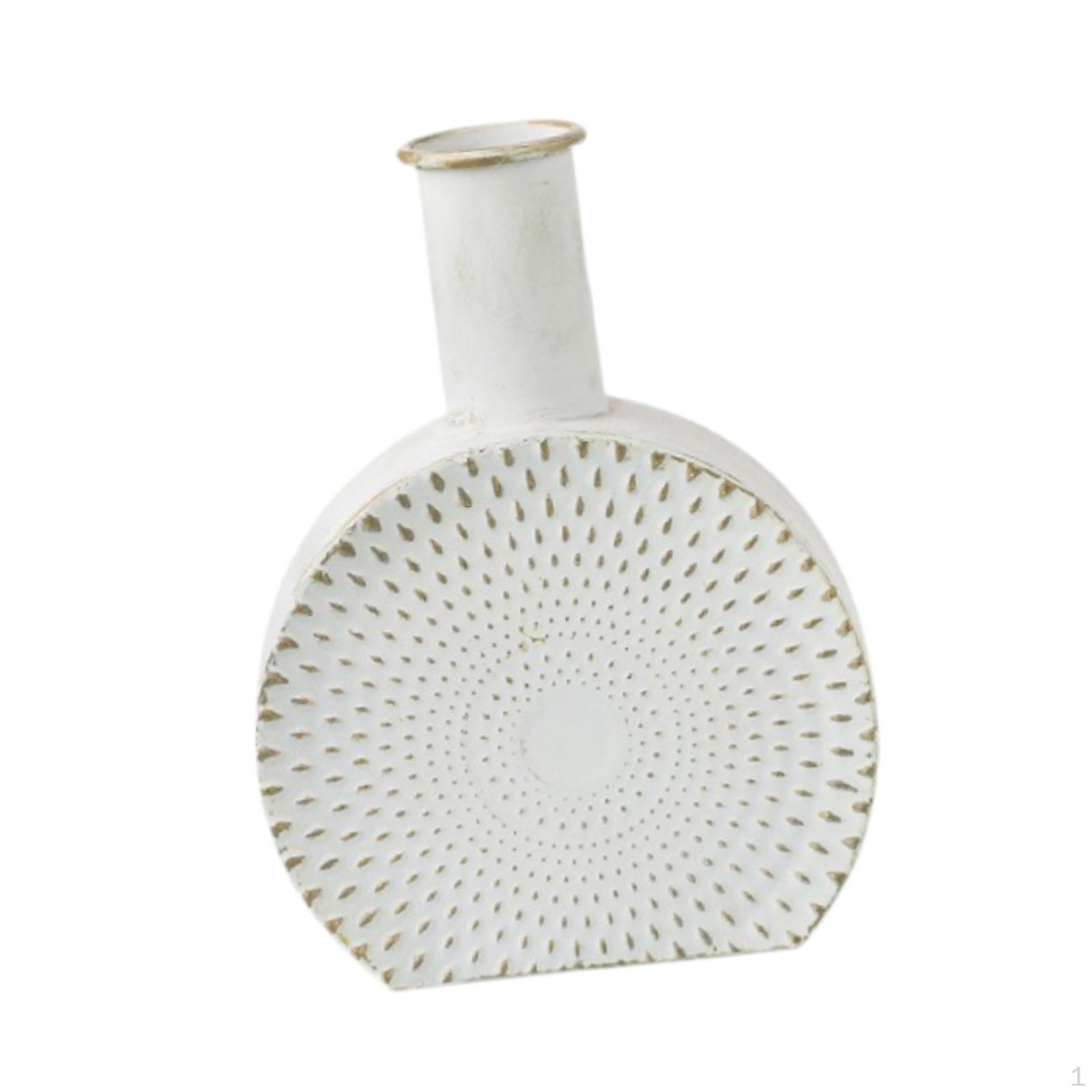 

Металлическая ваза для цветов декоративная для сухих и свежих композиций белая современная 20x27cm 7.87x10.63in