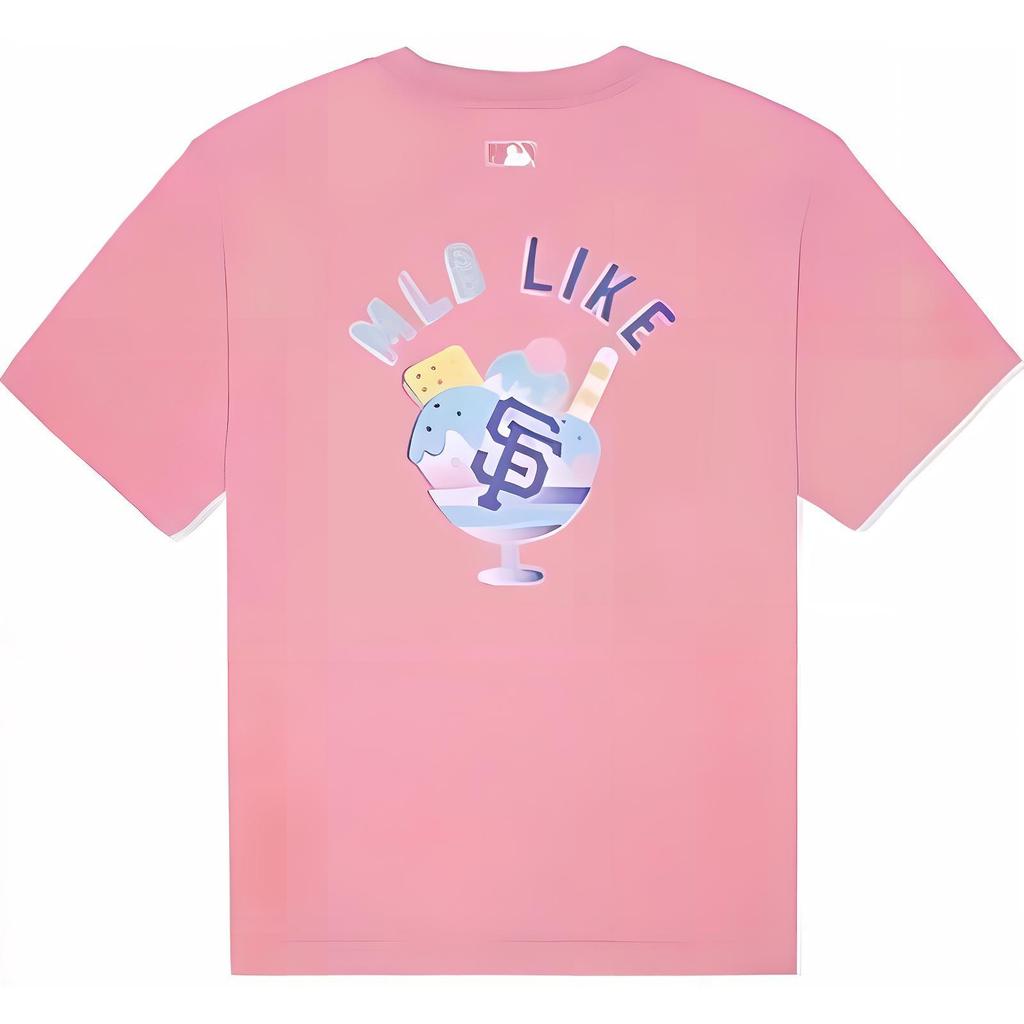 New MLB Like Collection T Shirt Unisex Light Pink 3ATSEC333