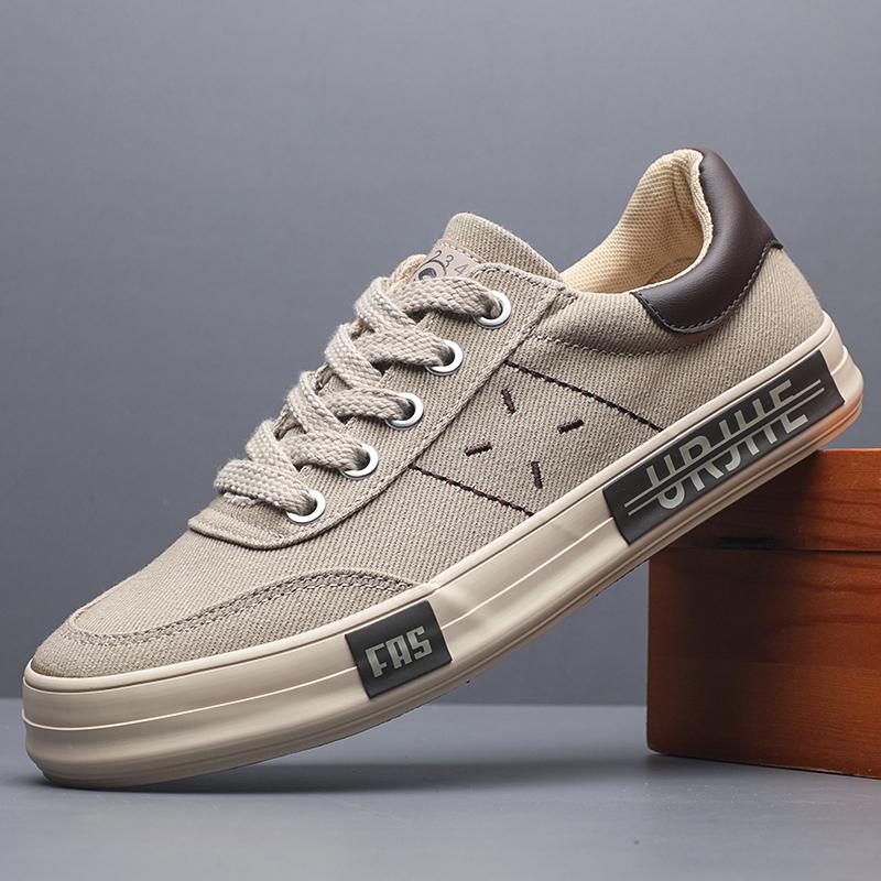 

Модная осенняя обувь для мужчин, парусиновые туфли с круглым носком, повседневные балетки, уличные кроссовки для отдыха, мужские балетки, дизайнерская обувь Zapatillas SS25832 44 хаки