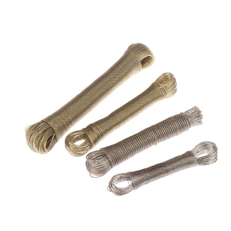 10/20/30/50M Pvc Coating Steel Clothesline Outdoor Portable Clothesline Garden Camping Travel Clothes Drying Rope