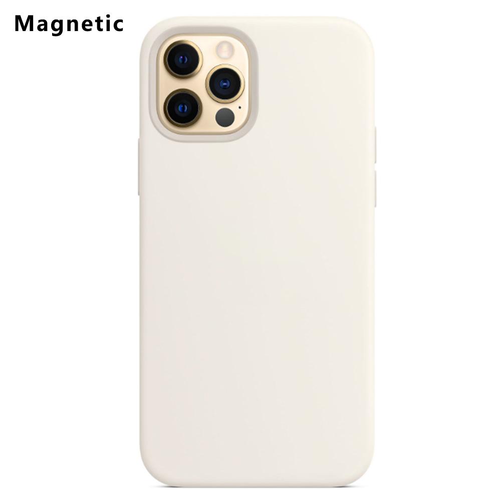 For iPhone 12 Pro Max Compatible with MagSafe Liquid Silicone Phone Back Cover (No Logo)