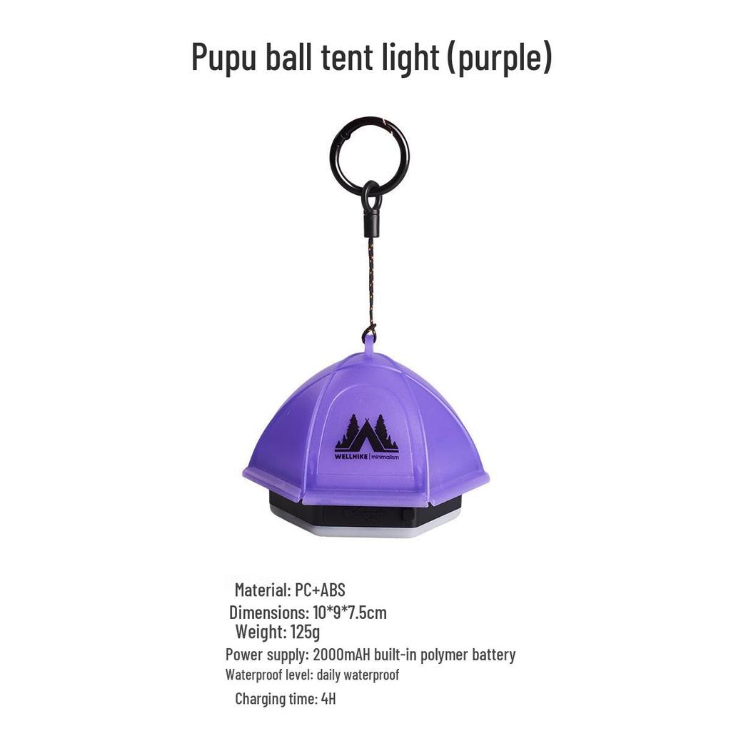 Mini Pinecone Retro Handheld Lamp - 8h Battery Life Outdoor Camping Light