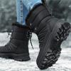 Women Plush Cotton Shoes High-top Snow Boots Warm Winter Outdoor Sneakers Wear-resistant Boots Winter Anti-slip Shoes